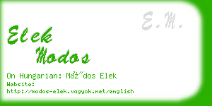 elek modos business card